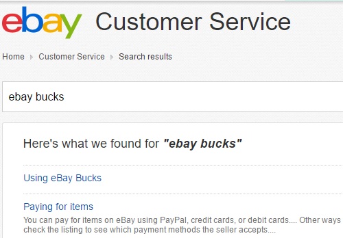 ebay bucks(イーベイバックス)を選択