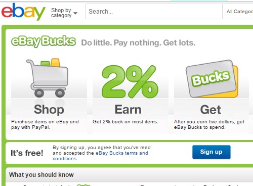 ebay bucks(イーベイバックス)の登録完了