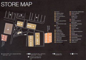 イタリアのフィレンツェから近いアウトレットThe Mall（ザ・モール）のショップマップ